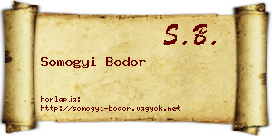 Somogyi Bodor névjegykártya